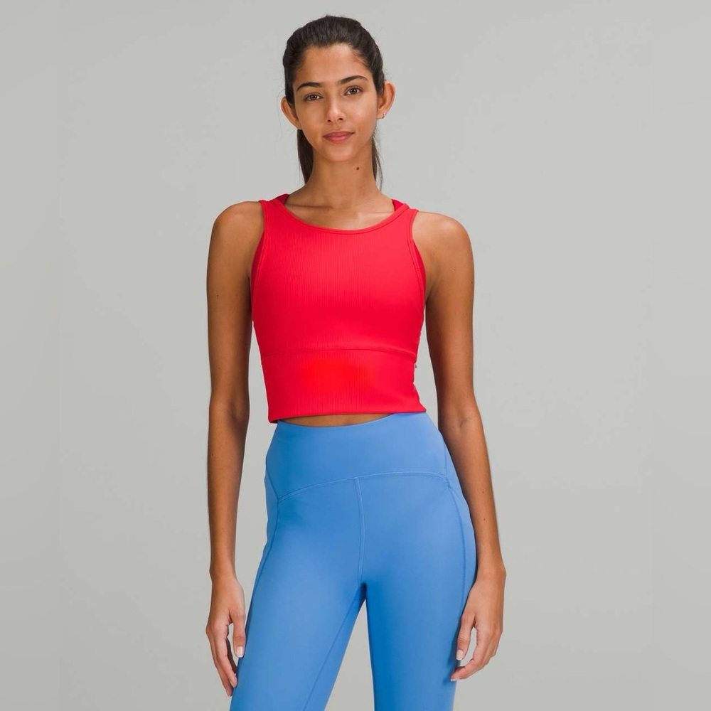 lululemon athletica Red Cropped Tank Top